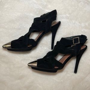 Jeffrey Campbell "Don't Even" Pumps Size 10, Black, Silver Toe